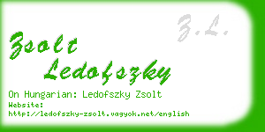 zsolt ledofszky business card